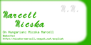 marcell micska business card